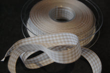 fabric shack sewing quilting sew fat quarter cotton quilt patchwork dressmaking berisfords gingham check ribbon 15mm steel grey 18