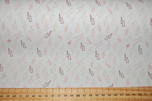 fabric shack sewing quilting sew fat quarter cotton quilt pathcwork fabric wonder ribbed cotton little lightning bolts rose pink baby blue (6)