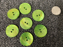 fabric shack haberdashery sewing dressmaking buttons 2 hole dyed agoya shell 23mm emerald green