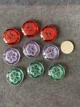 fabric shack haberdashery sewing dressmaking buttons 2 hole flower wheel translucent 22.5