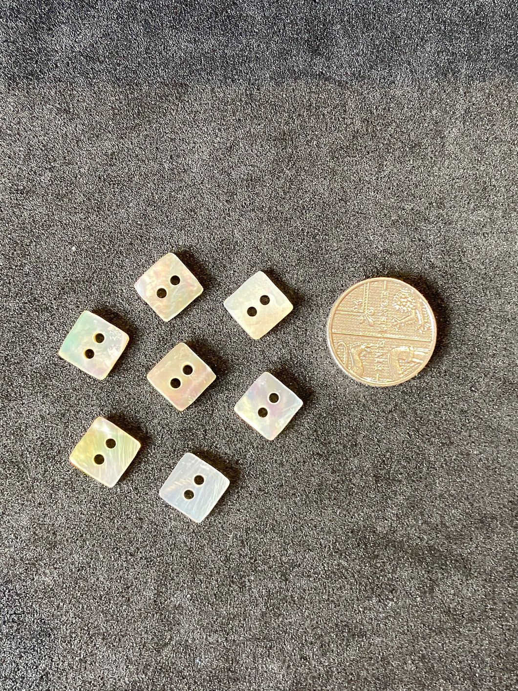 fabric shack haberdashery sewing dressmaking buttons 2 hole shell square 11mm