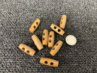 fabric shack haberdashery sewing dressmaking buttons 2 hole toggle wooden 25mm