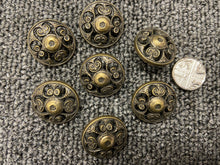 fabric shack haberdashery sewing dressmaking buttons shank metal filigree button bronze 23mm
