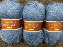 fabric shack knitting crochet knit wool yarn stylecraft aran denim blue 1302