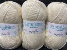 fabric shack knitting crochet knit wool yarn stylecraft bambino double knit dk baby babies clotted cream 7112