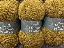 fabric shack knitting crochet knit wool yarn stylecraft highland heathers double knit dk gorse 3743