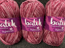 fabric shack knitting crochet knit wool yarn stylecraft life double knit dk batik various colours raspberry pink 1905