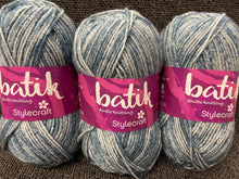 fabric shack knitting crochet knit wool yarn stylecraft life double knit dk batik various colours storm light blue 1913