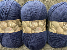 fabric shack knitting crochet knit wool yarn stylecraft life double knit dk navy 2313
