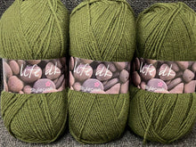 fabric shack knitting crochet knit wool yarn stylecraft life double knit dk olive green 2302