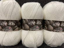 fabric shack knitting crochet knit wool yarn stylecraft life double knit dk white 2300