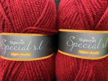 fabric shack knitting crochet knit wool yarn stylecraft special xl super chunky claret red1123
