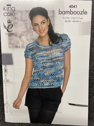 fabric shack knitting crochet knit yarn wool pattern king cole bamboozle sweater and top 4041