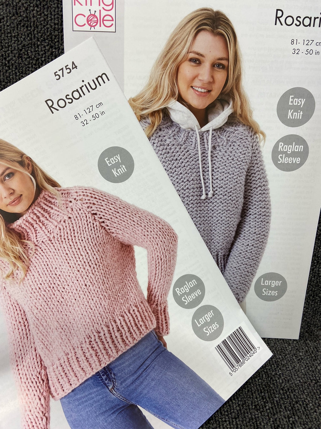 fabric shack knitting crochet knit yarn wool pattern king cole jumper sweater rosarium mega chunky merino 5754