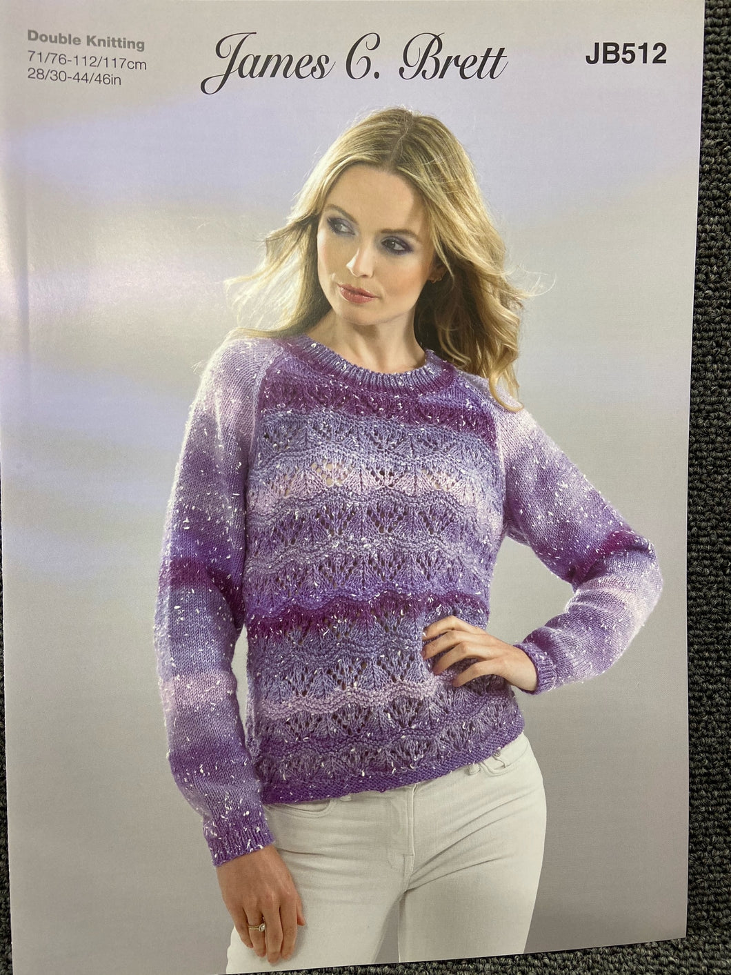 fabric shack knitting crohet knit yarn wool pattern james c brett double knit dk northern lights jb512 jumper ladies womens