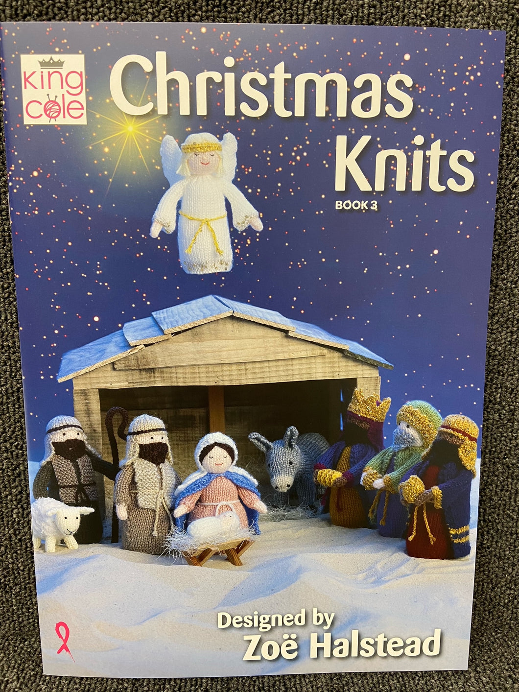 fabric shack knitting crohet knit yarn wool pattern zoe halstead king cole christmas knits book 3 nativity wreath toys lights