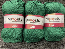fabric shack knitting knit crochet wool yarn cotton puppets number no 8 lyric 50g 70m bottle green 5056