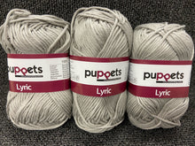 fabric shack knitting knit crochet wool yarn cotton puppets number no 8 lyric 50g 70m light grey 5091