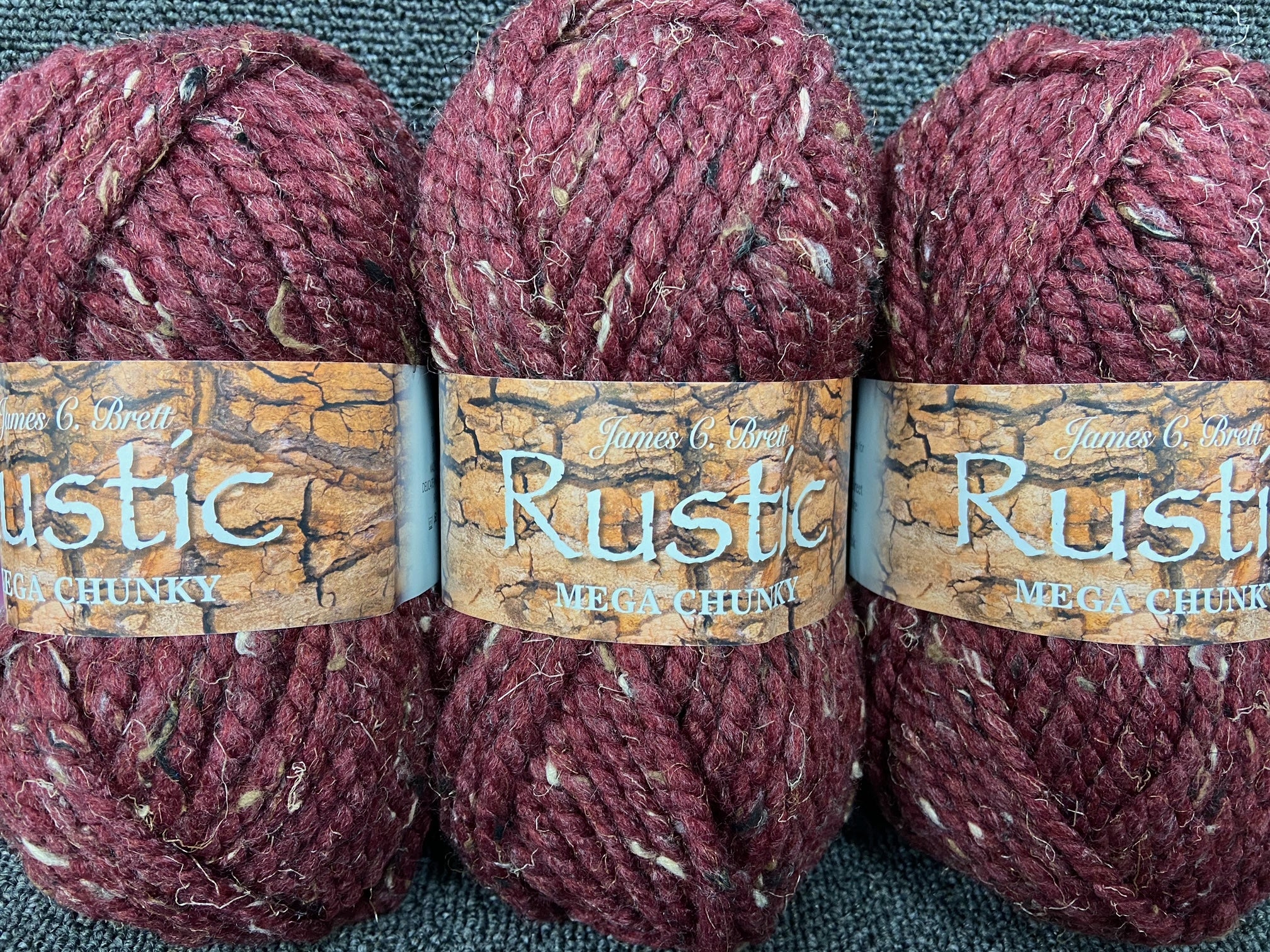 Rustic Yarn James C Brett Rustic Mega Super Chunky Wool/Yarn 100g Various Colours ...