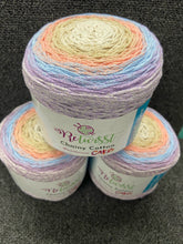 fabric shack knitting knit crochet wool yarn james c brett retwisst retwist chainy cotton cake 250g rcc05 peach purple