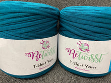fabric shack knitting knit crochet wool yarn james c brett retwisst retwist t shirt t-shirt upcycled recycled rs01 teal