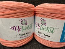 fabric shack knitting knit crochet wool yarn james c brett retwisst retwist t shirt t-shirt upcycled recycled rs03 salmon pink