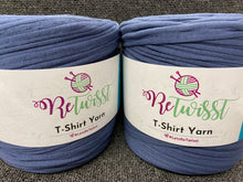 fabric shack knitting knit crochet wool yarn james c brett retwisst retwist t shirt t-shirt upcycled recycled rs05 air force blue