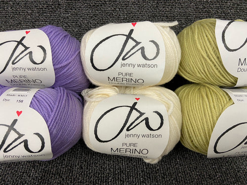 fabric shack knitting knit crochet wool yarn jenny watson designs 100% pure merino wool 50g various colours