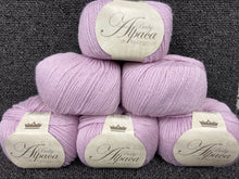 fabric shack knitting knit crochet wool yarn king cole baby alpaca 50g double knit dk satin pink 3072