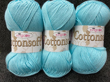 fabric shack knitting knit crochet wool yarn king cole cotton soft cottonsoft dk double knit mint light turquoise 715