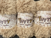 fabric shack knitting knit crochet wool yarn king cole tufty super chunky fluffy teddy bear 200g beige 2796