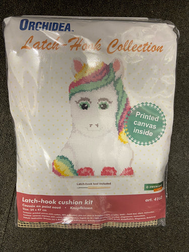 fabric shack sewing crafts latch hook latchhook rug making kit unicorn sitting 2