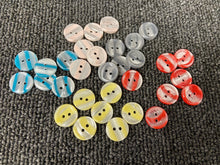 fabric shack sewing dressmaking baby knitting clothes button 2 hole various colours