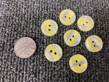 fabric shack sewing dressmaking baby knitting clothes button 2 hole yellow 3
