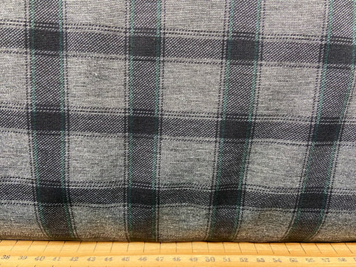 fabric shack sewing dressmaking tailoring tailor ponte roma ponte de roma jersey stretch double knit check tartan green pin stripe