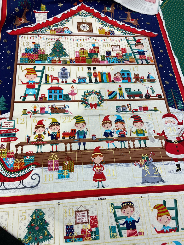 Makower Christmas Let it Snow Santa's Workshop Pocket Advent Calendar ...