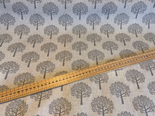 fabric shack sewing quilting sew cotton polyester linen look mulberry tree dove grey craft home curtain blinds natural  print (7)