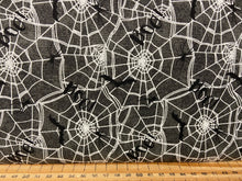 fabric shack sewing quilting sew fat quarter cotton patchwokr quilt 3 three wishes spooky night halloween bats spiders web boo black