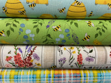 fabric shack sewing quilting sew fat quarter cotton patchwork quilt 3 three wishes feed the bees bumble hives