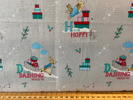 fabric shack sewing quilting sew fat quarter cotton patchwork quilt beatrix potter peter rabbit christmas holidays mrs rabbit presents wreath sledging gifts