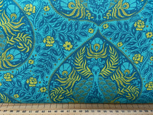 fabric shack sewing quilting sew fat quarter cotton patchwork quilt crystal manning for moda kasada peacock pod teal blue