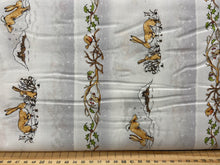 fabric shack sewing quilting sew fat quarter cotton patchwork quilt guess how much I love you snow winter nut brown hare border print anita jeram robin