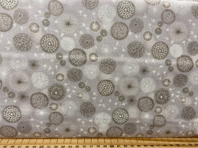 fabric shack sewing quilting sew fat quarter cotton patchwork quilt lewis & and irene fairy fairies clocks fairy plants linen cream flowers floral