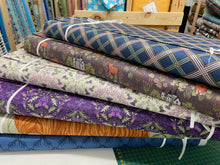 fabric shack sewing quilting sew fat quarter cotton patchwork quilt lewis & and irene loch lewis anters stag blue