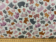 fabric shack sewing quilting sew fat quarter cotton patchwork quilt lewis & irene piggy tales pig pigs cream