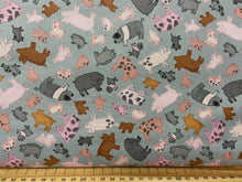 fabric shack sewing quilting sew fat quarter cotton patchwork quilt lewis & irene piggy tales pig pigs light grey