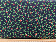 fabric shack sewing quilting sew fat quarter cotton patchwork quilt michael miller under the mistletoe tiny holly berry black