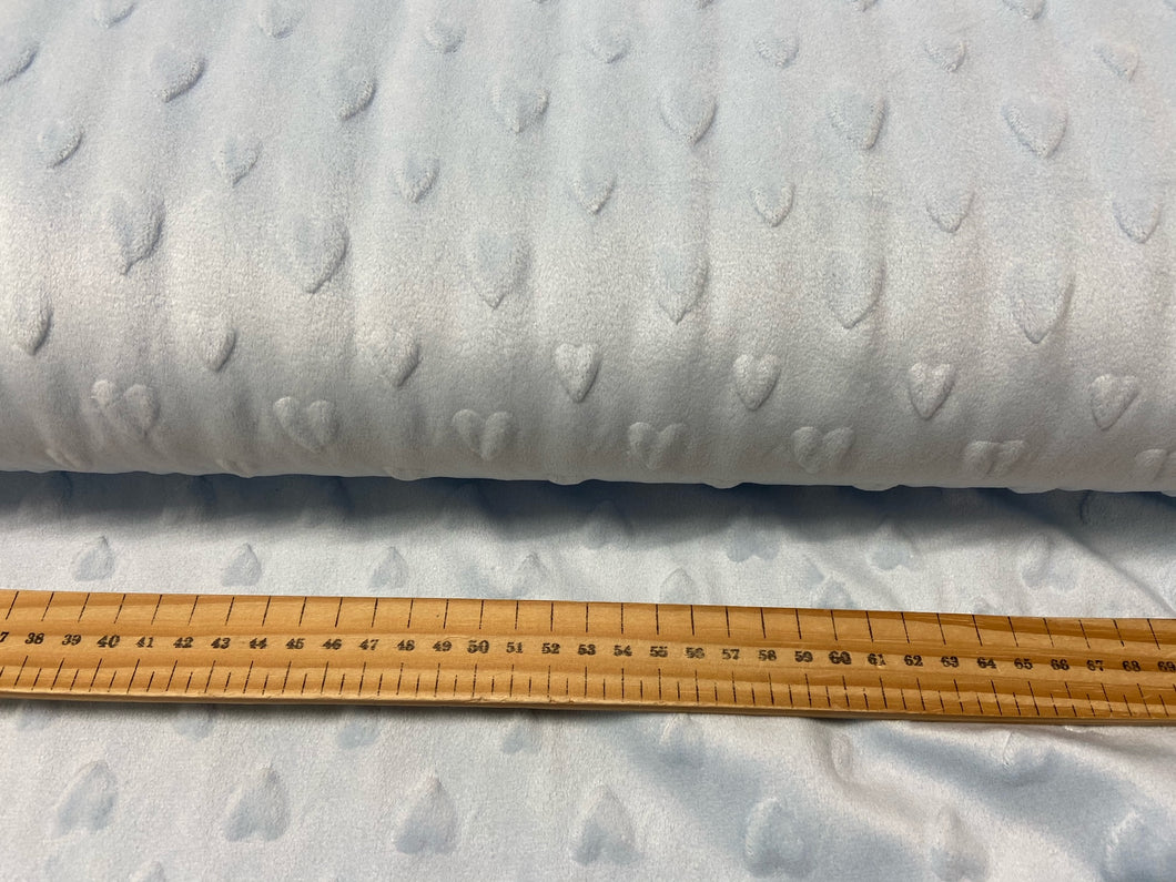 fabric shack sewing quilting sew fat quarter cotton patchwork quilt minky heart hearts fleece soft baby blue