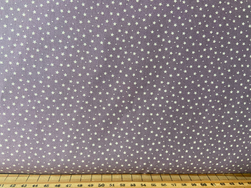fabric shack sewing quilting sew fat quarter cotton patchwork quilt night sky stars mini lilac lavender purple