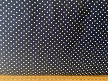 fabric shack sewing quilting sew fat quarter cotton patchwork quilt rose & and hubble polka dot dots spots navy blue 3mm